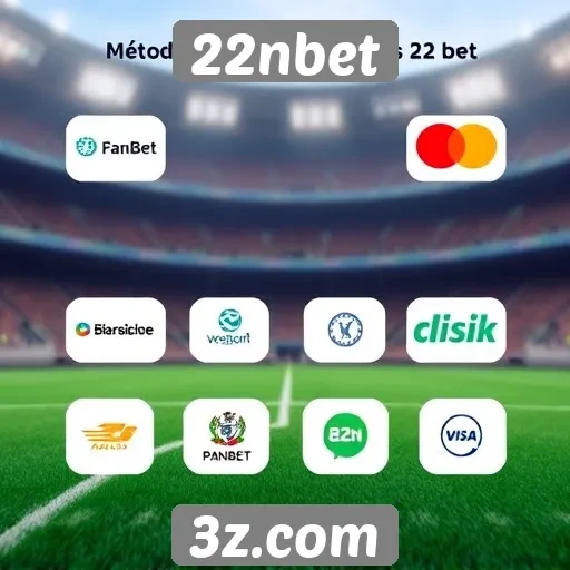 Métodos de pagamento aceitos no 22nbet